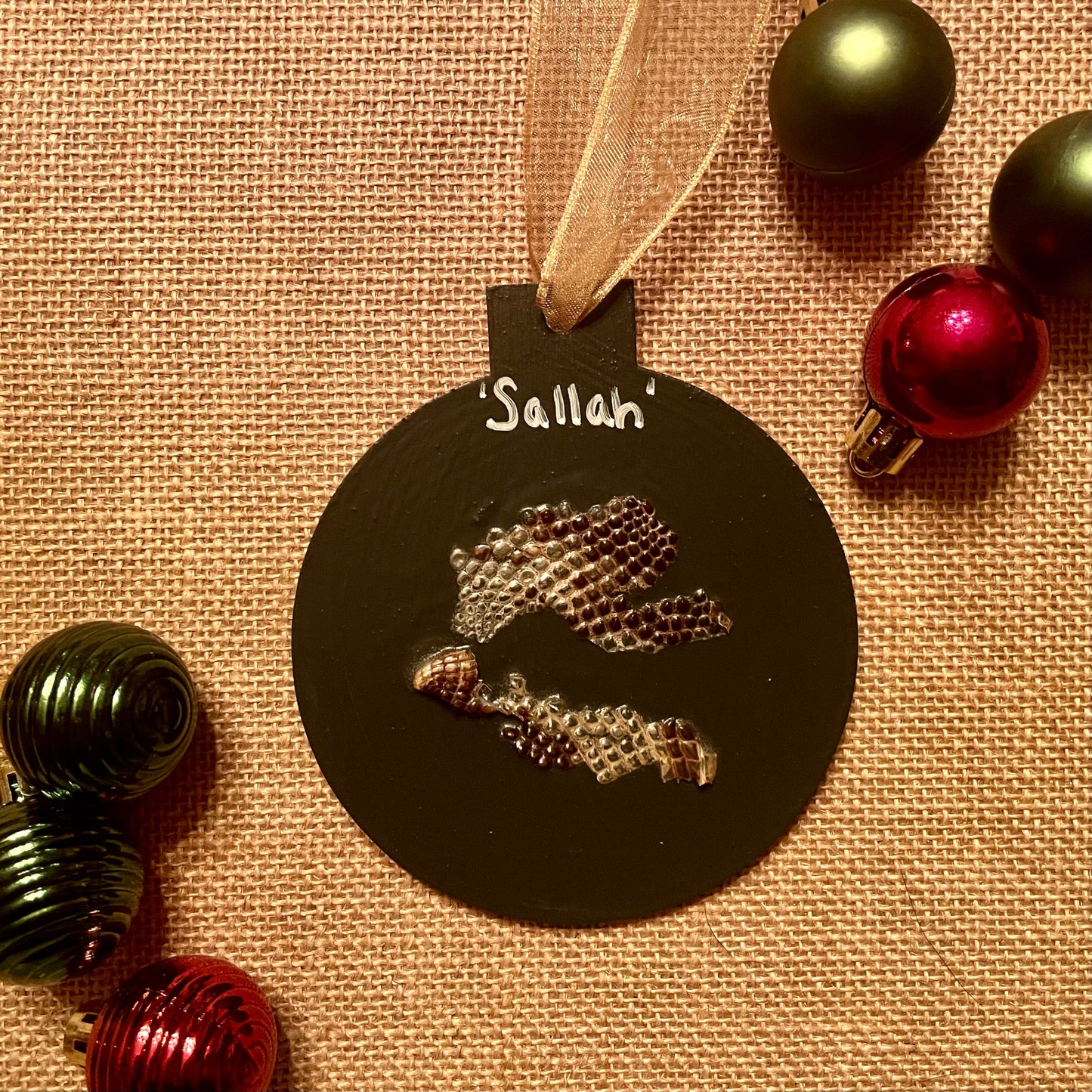 Gila Monster Print Ornament